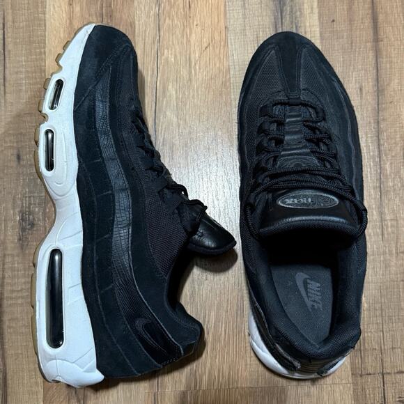 2018 Nike Air Max 95 Premium Exotic Skins Black White Gum Bottom main image 5